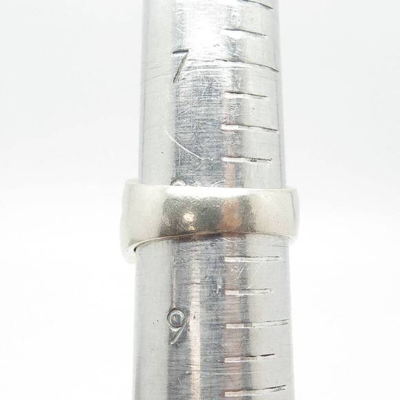 925 Sterling Silver Vintage Wide Crisscross Cocktail Ring Size 8.25 - Picture 8 of 8